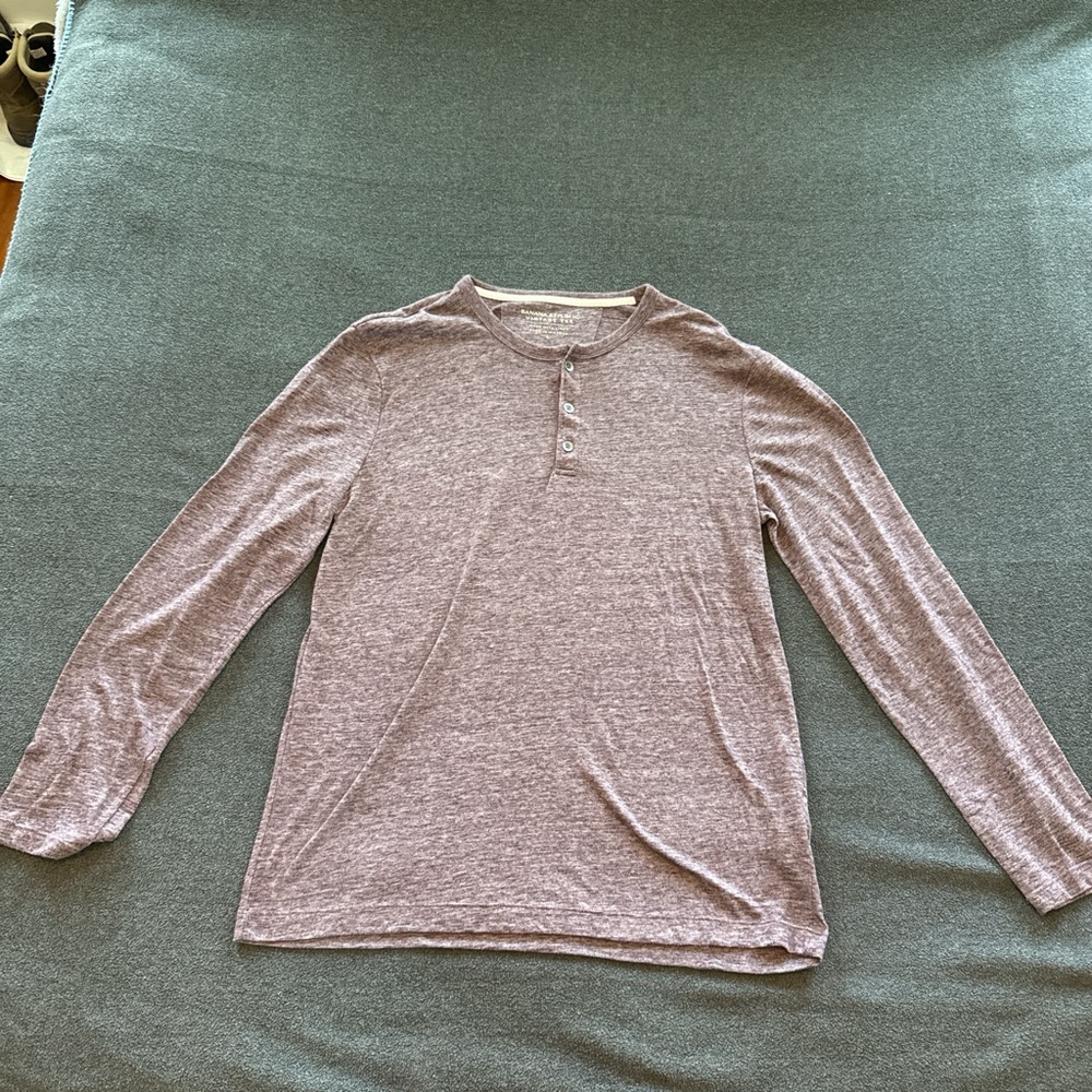 Banana Republic Burgundy/Dark Red Long Sleeve Henley